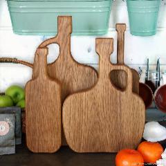 Разделочная доска из сращенного дуба для кухни 800х300х40 мм