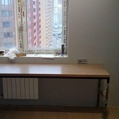 Столешница из цельноламельного дуба для гостиной
