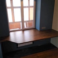 Столешница из цельноламельной лиственницы для детской 3180х630х40 мм