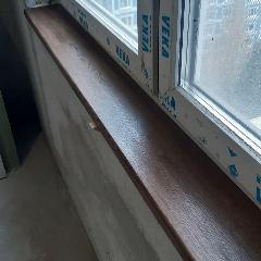 Подоконник из сращенного дуба для офиса 1700х270х40 мм